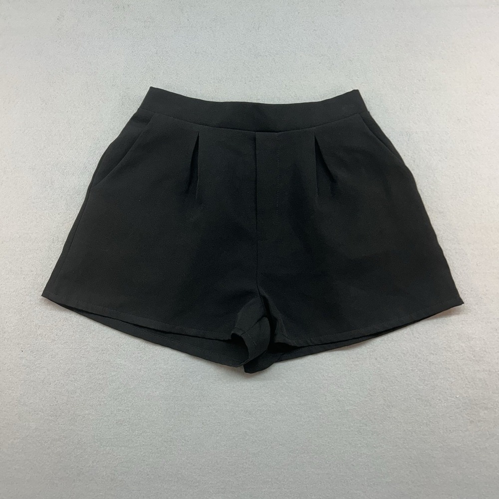 Altar'd State Pleated Shorts Womens Sz S Pockets Pull On Stretch Flowy Black